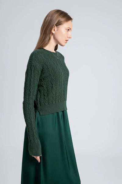 Alina Pure Cotton Cable Sweater
