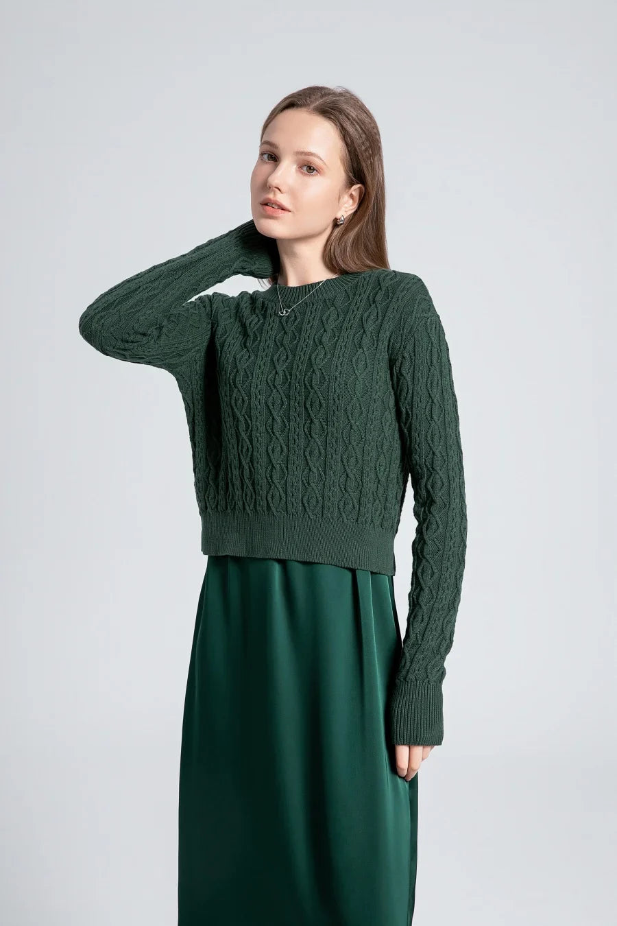 Alina Pure Cotton Cable Sweater