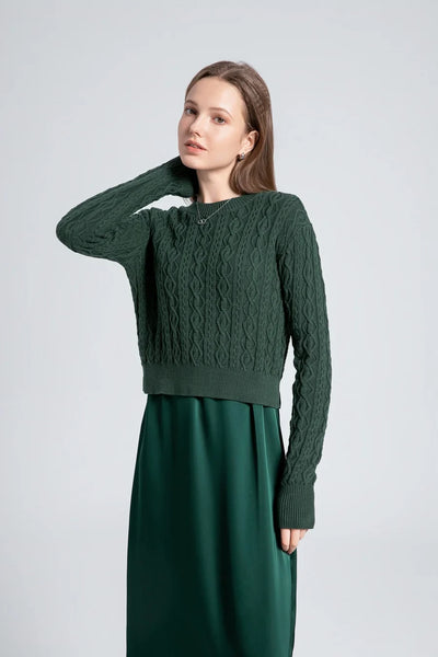 Alina Pure Cotton Cable Sweater