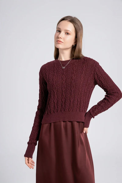 Alina Pure Cotton Cable Sweater