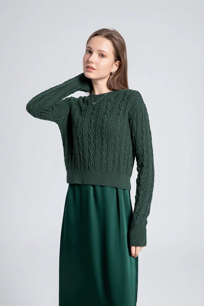 Alina Pure Cotton Cable Sweater