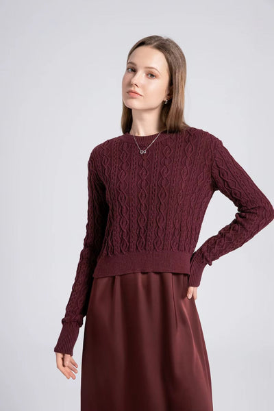 Alina Pure Cotton Cable Sweater